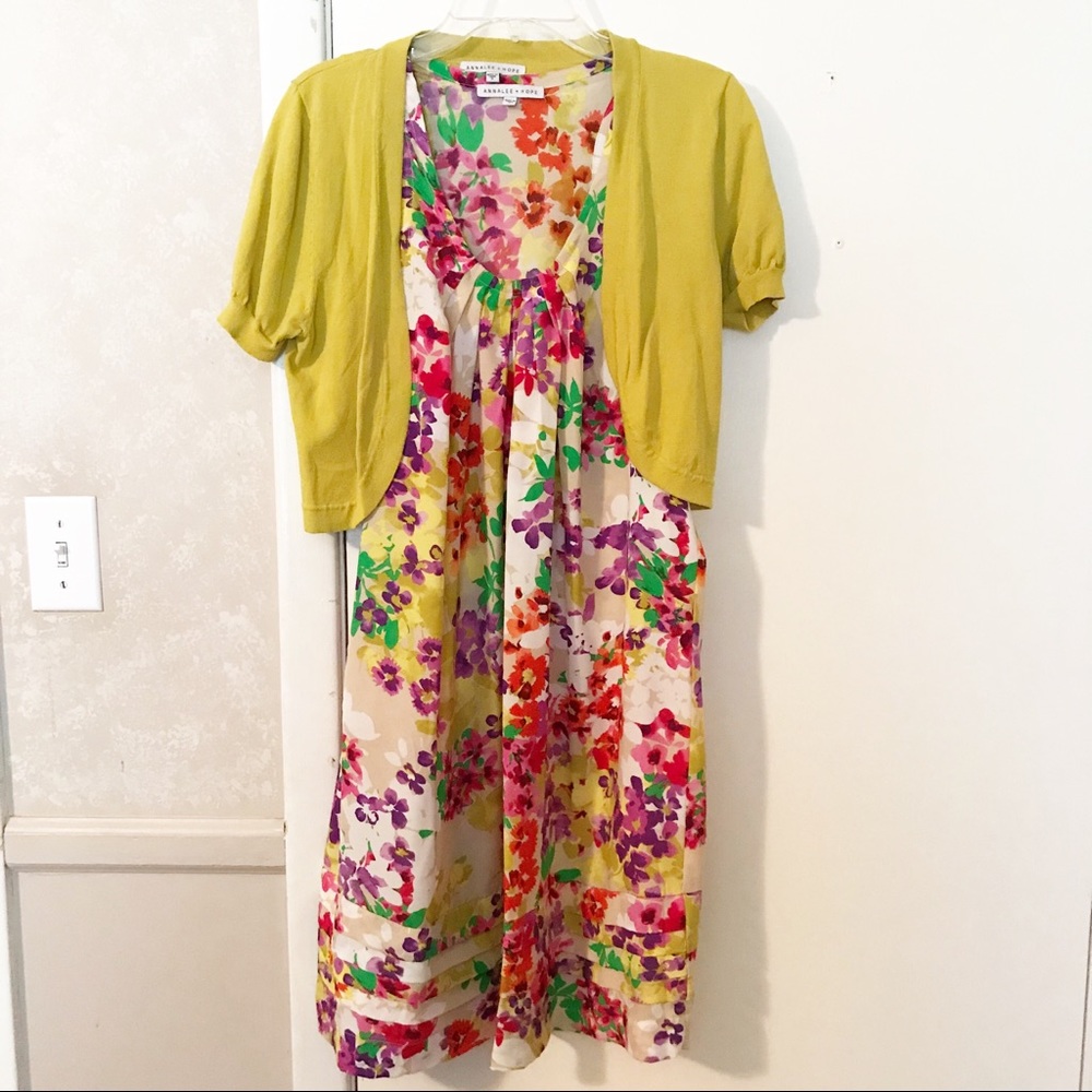 Women’s Floral Dress with Shrug size 8